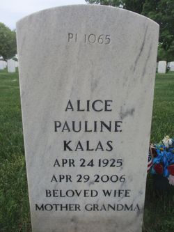 Alice Pauline <I>Pecka</I> Kalas 