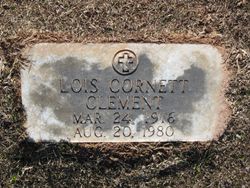 Lois Lena <I>Cornett</I> Clement 