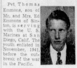 Pvt Thomas Allen Emmons 