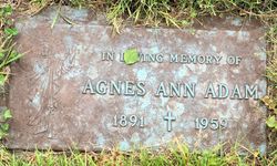 Agnes Ann <I>Healy</I> Adam 