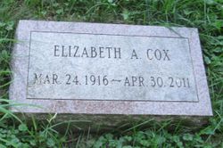Elizabeth “Lizzie” <I>Bauernfeind</I> Cox 