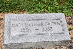 Mary Alice <I>Metzner</I> Brown 