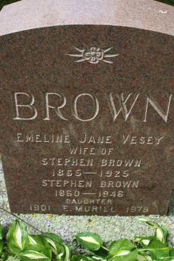 Emeline Jane <I>Vesey</I> Brown 