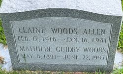 Elaine Marie Elise <I>Woods</I> Allen 