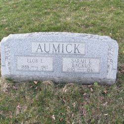 Sarah E. <I>Backus</I> Aumick 