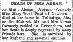 Mary Wood <I>Paul</I> Abrams 
