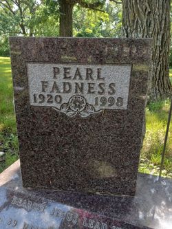 Pearl Ada Louise <I>Dreier</I> Fadness 