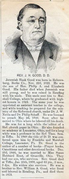Rev Jeremiah Haak Good 