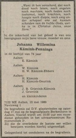 Johanna Willemina Pennings 