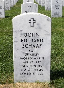 Sgt John Richard Schaaf 