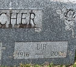 Mary Elizabeth “Lib” <I>Ford</I> Hatcher 