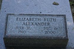 Elizabeth Ruth <I>Warrington</I> Alexander 