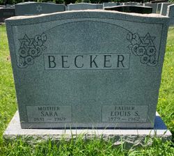 Sara <I>Sacks</I> Becker 