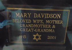 Mary <I>Greenberg</I> Davidson 