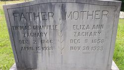 Eliza Ann <I>Booker</I> Zachary 