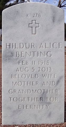Hildur Alice <I>Lindquist</I> Benting 