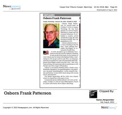 Osborn Frank “Oz” Patterson 