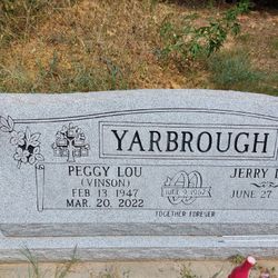 Peggy Lou <I>Vinson</I> Yarbrough 