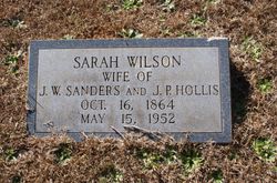 Sarah <I>Wilson</I> Sanders Hollis 
