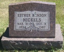 Esther Sibyl <I>Benson</I> Nickels 