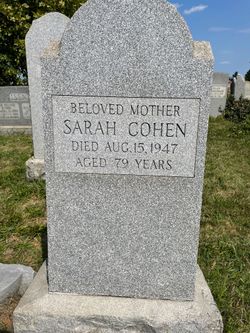 Sarah <I>Weiner</I> Cohen 