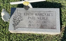 Edith Margaret <I>Pate</I> Weber 
