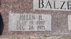 Helen Henrietta <I>Bartelt</I> Balzer 