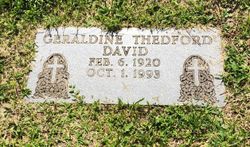 Geraldine <I>Thedford</I> David 