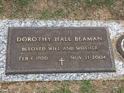Dorothy Lee <I>Hall</I> Beaman 