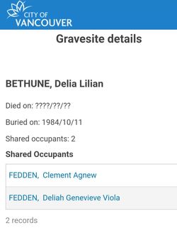 Delia Lilian <I>Fedden</I> Bethune 