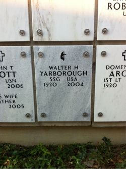 Walter H Yarborough 