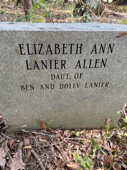 Elizabeth Ann <I>Lanier</I> Allen 
