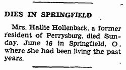 Hallie R. <I>Hollenbeck</I> Hollenback 