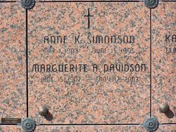 Marguerite A <I>Kuonen</I> Davidson 