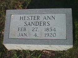 Hester Ann <I>Champion</I> Sanders 