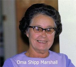 Oma Ina <I>Shipp</I> Marshall 