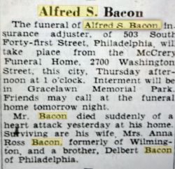 Alfred S Bacon 