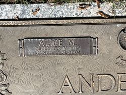Alice Rosaline “Alene” <I>May</I> Anderson 
