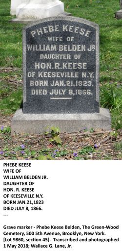Phebe <I>Keese</I> Belden 