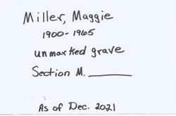 Maggie M <I>Reynolds</I> Miller 