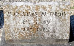 Alice <I>Adams</I> Watterson 
