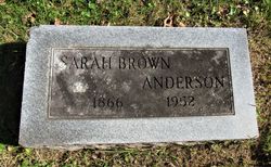 Sarah Allen “Sallie” <I>Brown</I> Anderson 