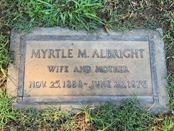 Myrtle Minnie <I>Mott</I> Albright 