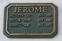 Muzetta Renee “Dee” <I>Shortridge</I> Jerome 