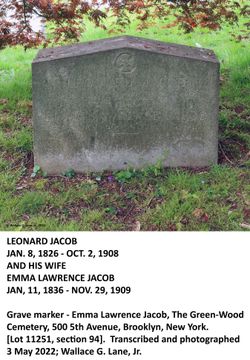 Emma Jane <I>Lawrence</I> Jacob 