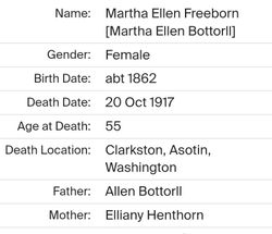 Martha Ellen <I>Bottorff</I> Freeburn 