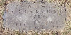 Alberta Matherson <I>Scott</I> Aaron 