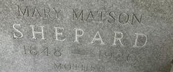 Mary B <I>Matson</I> Shepard 