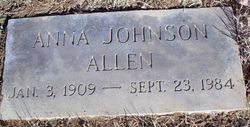 Anna Eleanore <I>Johnson</I> Allen 