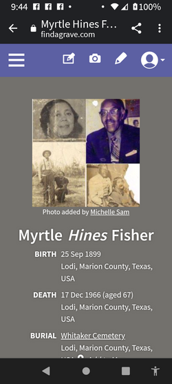 Myrtle <I>Hines</I> Fisher 